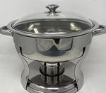 Kirkland Stainless Steel 6.8 Qrt. , 6.1 Oval Chafing Dish 18/10 Imported Clean. Fixed Price $64.89.
