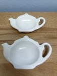Vintage 1993 Acme Teapot Teabag Holders Set Of 2 White Kitchen High Party. Fixed Price $19.99.
