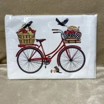 Mary Lake-thompson Farmers Market Red Bike Flour Sack Kitchen Towel 30X30 Inches. Fixed Price $11.00.