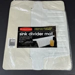 Vintage Rubbermaid White 1297 Twin Double Sink Divider Mat Protector 1983 Usa. Fixed Price $49.97.