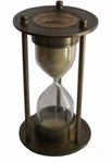 Titanic Antique Made Brass Dual Sand Timer Three Rod Hour Glass With Green. Fixed Price $47.99.