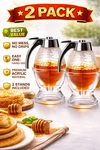 2 Pack Premium Honey Syrup Dispenser Pot Jar 1CUP Acrylic Bee Hive Trigger Stand. Fixed Price $25.99.