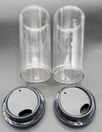 Lot Of 2 Cuisinart Smoothie Travel Tumbler Cups With Lids 7.5" Replacement. Fixed Price $7.99.