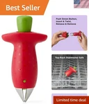 Chef'n Stemgem Strawberry Huller Red/green Stainless Steel Kitchen Gadget. Fixed Price $15.19.