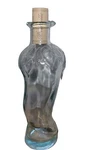 Olive Oil Vase/jar Glass 40 Mm. Leaf Design Around Top W/ Spout. Vintage Unique. Fixed Price $11.98.