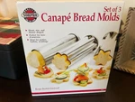 Canap Bread Molds Set Of 3 Heart, Star, Flower New In Box. Norpro Brand. Fixed Price $18.00.