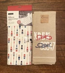 Oars & Paddle Dish Drying Mat Rowing Kitchen Tea Towels Set, Nautical Ropes. Fixed Price $24.00.