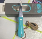 Toadfish Put 'em Back Oyster Knife Teal Ergonomic Stainless Steel Handle. Fixed Price $30.00.