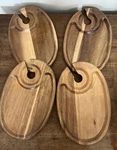Picnic Time Acacia Figured Wine Serving Board Set. Fixed Price $28.00.