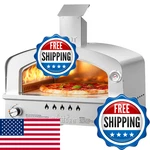 Big Horn Gas Pizza Oven, Portable, 15" Stone, Stainless Steel Outdoor Make. Fixed Price $484.36.