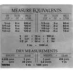 New Stainless Steel Measure Equivalents Refrigerator Magnet Chart, U.s. & Metric. Fixed Price $9.95.