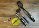 Farberware Kitchen Utensils/gadgets Of 3: Slotted Spoon, Peeler, Tenderizer. Fixed Price $12.99.