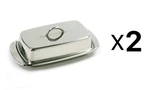 Norpro Stainless Steel Covered Butter Dish, 6 X 3 Inches (2-PACK). Fixed Price $31.31.