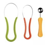 Chef'n Vibe Melon Baller & Fruit Scoop Set 3 Piece Orange Red Green Summer. Fixed Price $8.99.