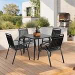 5 Pcs Patio Dining Set Garden Table & Chair Outdoor/indoor Furniture Black. Fixed Price $219.00.