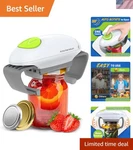 Stainless Steel Battery-operated Jar Opener For Weak Hands Smart Technology. Fixed Price $37.39.
