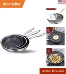 Calphalon Style Non-stick Hybrid Frying Pan Set 8-10-12 Inch For Every Kitchen. Fixed Price $106.39.