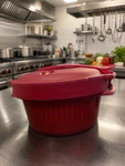 Tupperware 7643A-2 3L Microwave Pressure Cooker Red Durable Plastic Steamer. Fixed Price $39.99.