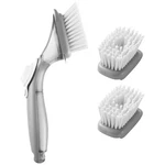 Soap Dispensing Dish Brush, Kitchen Scrub Brushes With 3 Heads, Clean. Fixed Price $14.67.