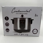 Continental 5 1 Multi Cooker Fryer Stainless Steel Model CP43279 Liter. Fixed Price $42.50.