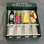 Vtg Boston Warehouse Stainless Steel Spreader Knives Wine Cheese Fruit Set Of 4. Fixed Price $10.00.