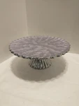 Julia Knight Peony Lavender Mother Of Pearl Enamel Cake Stand 10 Read Desc Pics. Fixed Price $25.00.