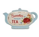 Pioneer Woman Tea Bag Holder Or Spoon Rest Sweeter Than Rose Pattern. Fixed Price $14.00.