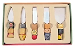 Supreme Knives Boxed Set Of 5 Featuring World Cheeses Charcuterie Handle. Fixed Price $14.00.