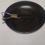 Coleman Black Metal Camping Fry Pan Portable With Folding Handle. Fixed Price $16.99.