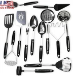 13 Piece Stainless Steel Kitchen Utensil Set Turner Spoon Fork Skimmer Durable. Fixed Price $10.75.