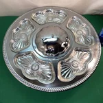 Vtg 50 Large Hellerware Chromium Chrome Tray Lazy Susan Veggie Relish Server. Fixed Price $67.99.