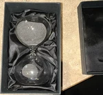 Hourglass Sand Timer Clear Manual Reusable In Gift Box. Fixed Price $28.00.