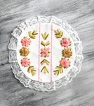 Handmade Floral Ribbon Embroidery Tortilla Warmer Holder Kitchen Tortillero. Fixed Price $14.00.