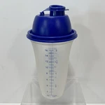 Tupperware 844 Clear 16 Oz. Shaker Mixer Blender With Blue Pouring Lid No Blade. Fixed Price $8.50.