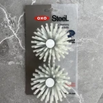 2-PACK Oxo Steel Soap Dispensing Palm Brush Refills (fits 1068588) Nob. Fixed Price $13.00.