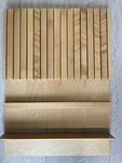 New Hafele Trimmable Birch 16 Slot Kitchen Knife Block Drawer Insert Organizer. Fixed Price $79.99.