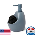 Umbra Joey Ceramic Liquid Soap Dispenser W/sponge Caddy, Kitchen/bathroom, Slate. Fixed Price $34.12.