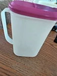 Tupperware Pitcher With Majenta Lid 20095 X 5-1/2 3". Fixed Price $6.91.