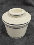 Norpro Butter Keeper French Bell Stoneware Dish Crock Kitchen Blue Stripe 4 Inch. Fixed Price $15.99.