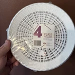 Nip 4-PC Maryland Plastics 9" White Paper Plate Holders Heavy Duty & Reuseable. Fixed Price $15.90.