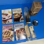 Pampered Chef Scalloped Bread Tube 1565 & 1170 Corer 2237 Tongs 4 Cookbooks. Fixed Price $8.50.