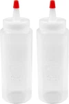 6OZ White Kitchen Condiment Squeeze Bottles For Precise Portioning And Storage. Fixed Price $11.59.