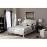 Baxton Studio Fannie French Classic Modern Style Platform Bed Beige Queen. Fixed Price $555.50.
