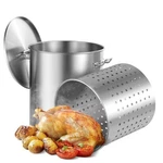 Uimoso 64QT Stainless Steel Stockpot Cooking Kitchen Sauce With Basket Lid. Fixed Price $81.99.