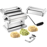 Pasta Maker Machine- Heavy Duty Chrome Coated Steel Construction With Fettuci.... Fixed Price $57.69.