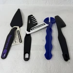 Tupperware Utensils Set Of 4 Spatula Scraper Spoon Fork Multicolor Plastic. Fixed Price $18.99.