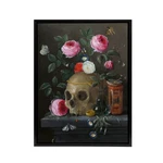 Vanitas Still Life With Skull Jan Kessel Black Framed Canvas Wall Art Print. Fixed Price $44.99.