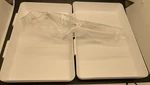 New! Set Of Pampered Chef Coating Breading Nesting Trays Prep #2605 + Tongs. Fixed Price $16.99.