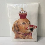 Mary-lake Tompson Golden Retriever Flour Sack Kitchen Towel 30 X Cupcake Star. Fixed Price $13.99.