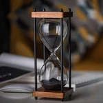 Large Hourglass Timer 60 Minute, Decorative Wooden Sandglass, Black. Fixed Price $41.61.